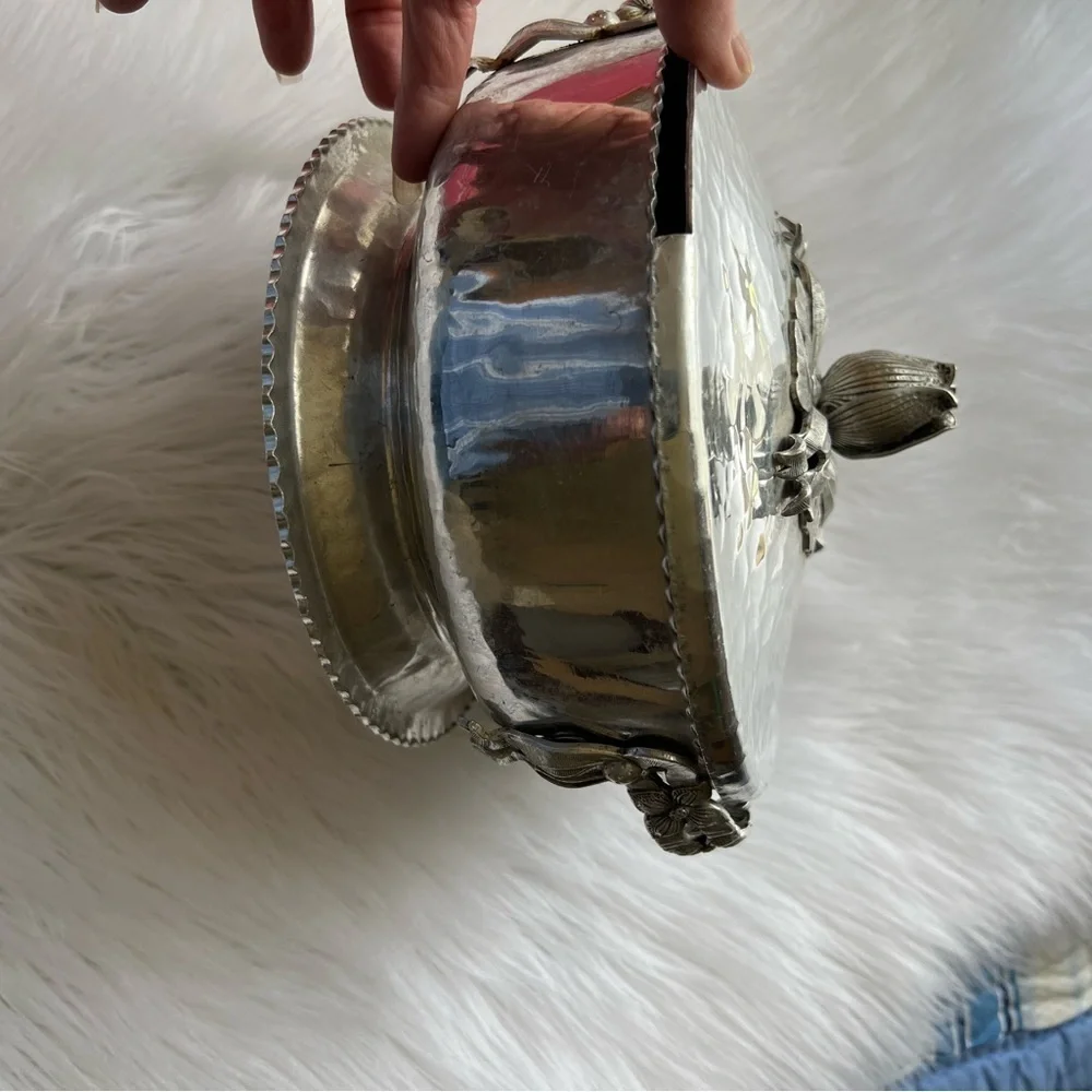 Rodney Kent Vintage Hand Forged Aluminum Covered Serving Dish